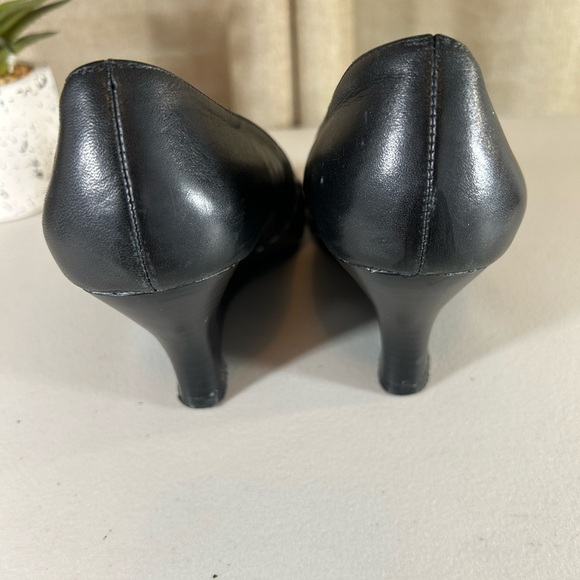 Merona black and white wedge open toe heels size 8 - Picture 4 of 9